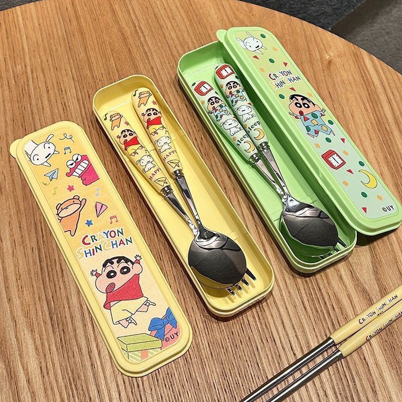 Cosplay Prop Kit - Kawaii Crayon Shin Chan roestvrijstalen lepelvork